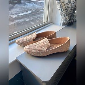 [EUC w/box] Birdies The Starling Flat in Pale Blush Basketweave, Size 8
